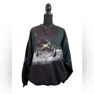 Vintage Artisan Sunschein Designs Women’s XL Snowmobile Pullover Sweatshirt